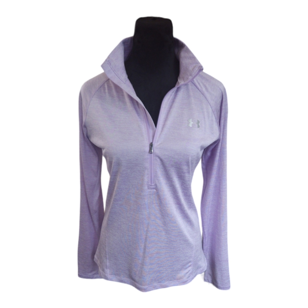 Under Armour Heatwave Long Sleeve, Half Zip Pullover, Light Purple
